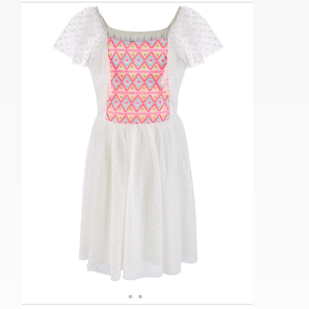 Epic Threads Big Girls Embroidered Dot Mesh Dress